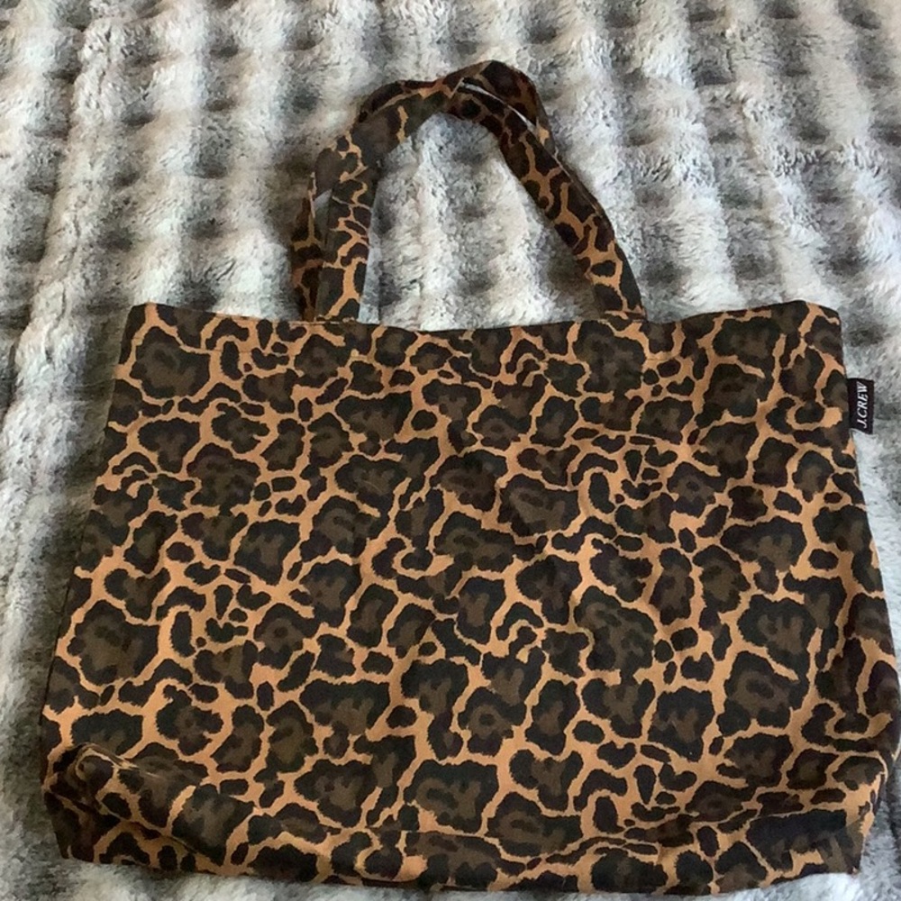 NWT-J.Crew Leopard Print Tote Bag